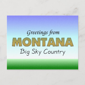 Cartão Postal Saudações de Montana