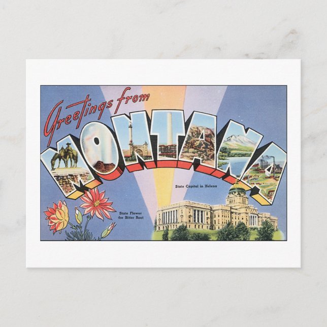 Cartão Postal Saudações de Montana (Frente)