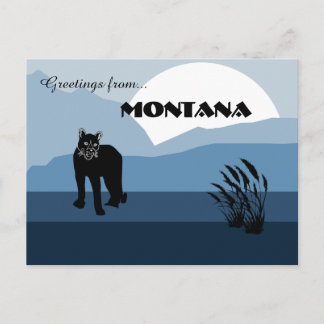 Cartão Postal Saudações de Montana State Slate Blues