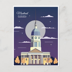 Cartão Postal Saudações de Montreal, Viagens vintage do Canadá