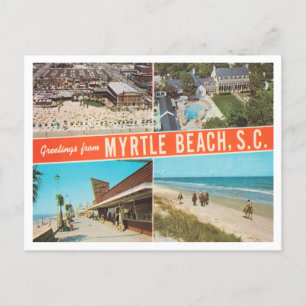Cartão Postal Saudações de Myrtle Beach, Viagem da Carolina do S