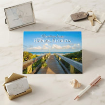 Saudações de Naples Florida Beach Postcard
