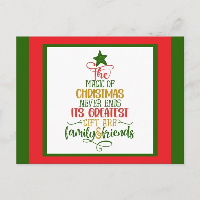 Cartão Postal Saudações de Natal  (Frente)