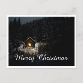Cartão Postal Saudações de Natal com Casa de Bruxa