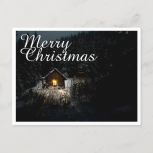Cartão Postal Saudações de Natal com Casa de Bruxa