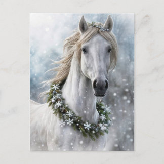 Cartão Postal Saudações de Natal das Férias do Cavalo Bonito