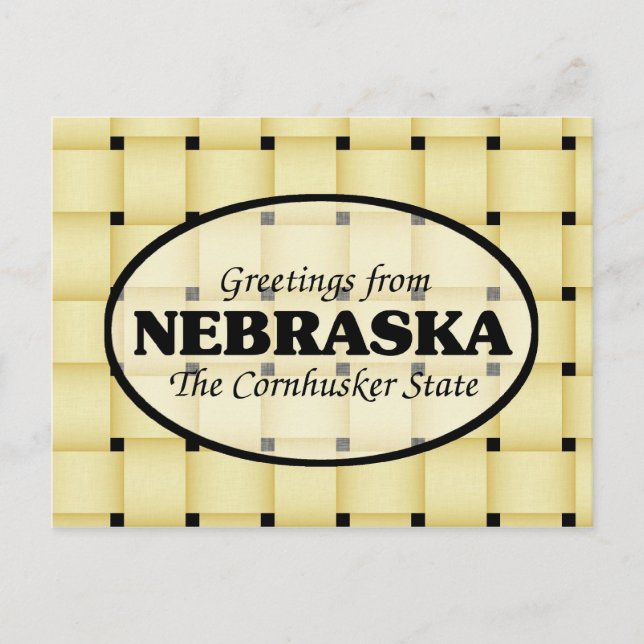 Cartão Postal Saudações de Nebraska (Frente)
