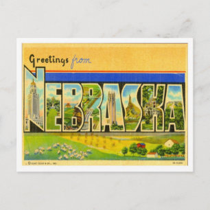 Cartão Postal Saudações De Nebraska