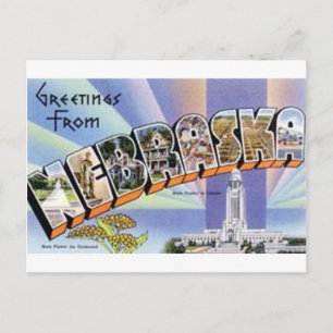 Cartão Postal Saudações De Nebraska