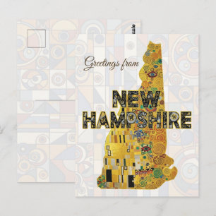 Cartão Postal Saudações de New Hampshire