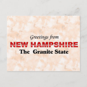 Cartão Postal Saudações de New Hampshire