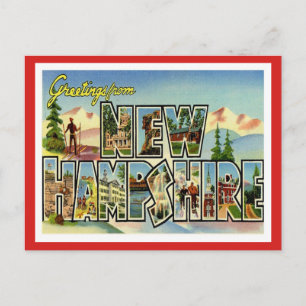 Cartão Postal Saudações De New Hampshire