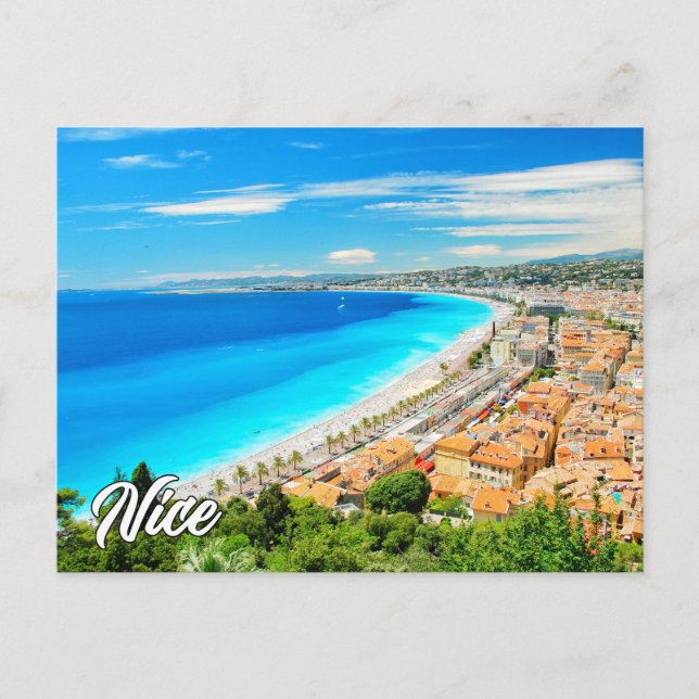 Cartão Postal Saudações De Nice, França (Frente)