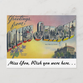 Cartão Postal Saudações de Nova Jersey