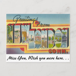 Cartão Postal Saudações de Nova Londres, Connecticut