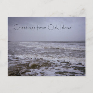Cartão Postal Saudações de Oak Island Seashores