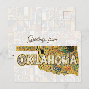 Cartão Postal Saudações de Oklahoma