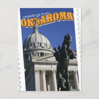 Cartão Postal Saudações de Oklahoma