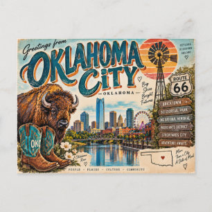 Cartão Postal Saudações de Oklahoma City