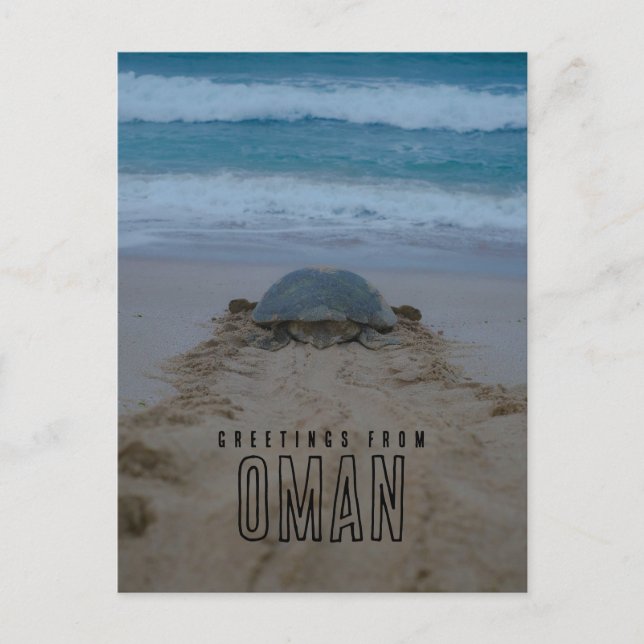 Cartão Postal Saudações de Omã (Frente)