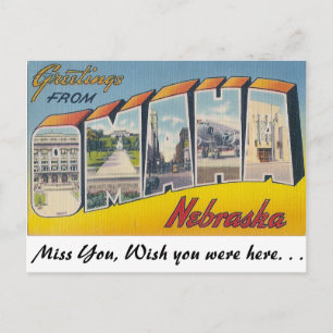 Cartão Postal Saudações de Omaha, Nebraska