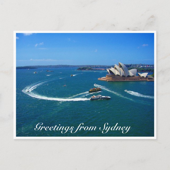 Cartão Postal saudações de ópera sydney (Frente)