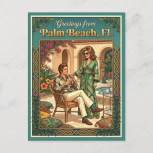 Cartão Postal Saudações de Palm Beach FL, Sofisticado