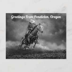 Cartão Postal Saudações De Pendleton, Oregon Rodeo