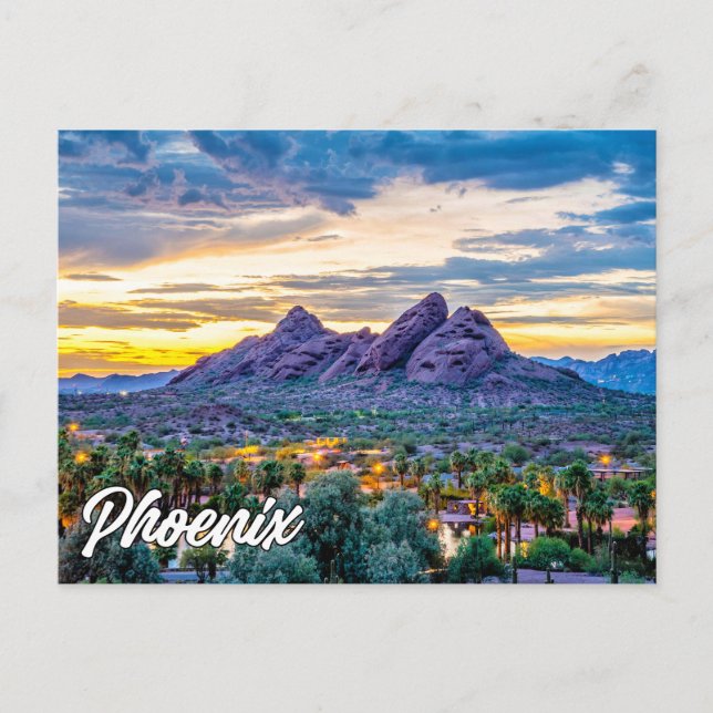 Cartão Postal Saudações de Phoenix, Arizona, EUA (Frente)