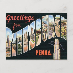 Cartão Postal Saudações De Pittsburgh, Pensilvânia
