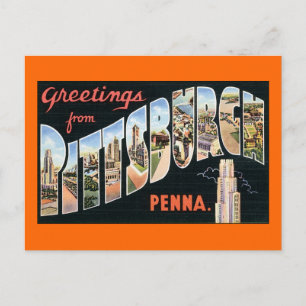 Cartão Postal Saudações de Pittsburgh, Pensilvânia