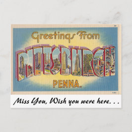 Cartão Postal Saudações de Pittsburgh, Pensilvânia