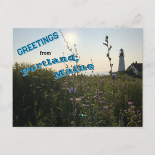 Cartão Postal Saudações de Portland, Maine