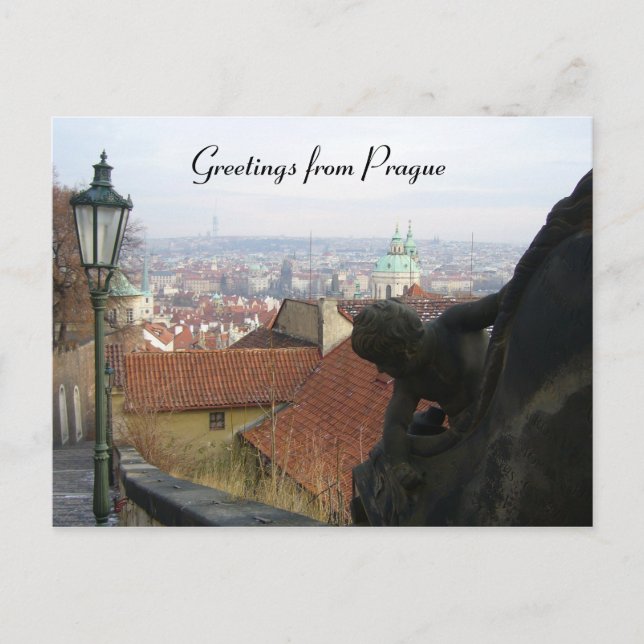 Cartão Postal saudações de praga (Frente)
