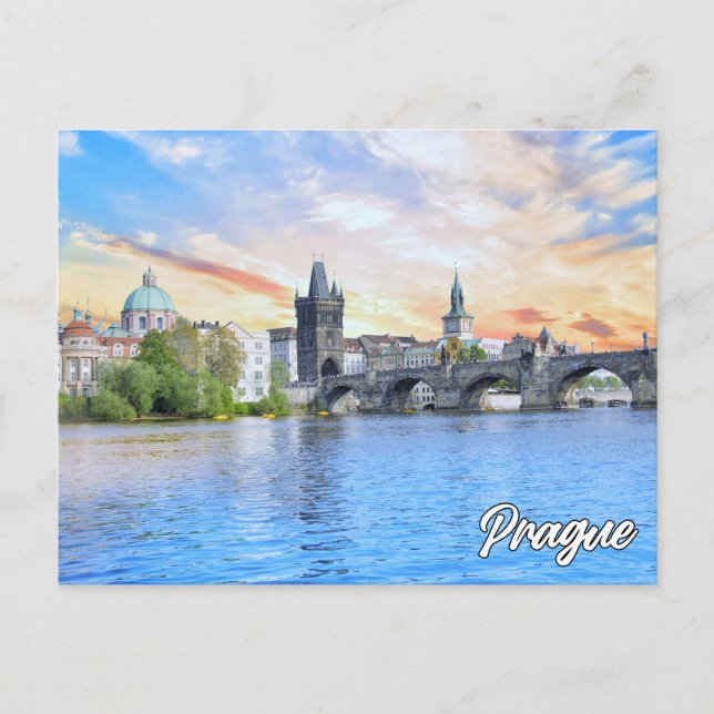 Cartão Postal Saudações De Praga, República Checa (Frente)
