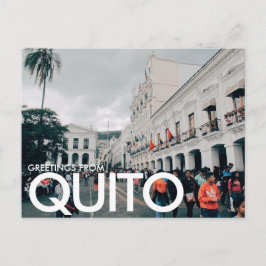 Cartão Postal Saudações de Quito, Equador