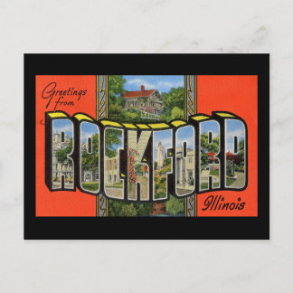 Cartão Postal Saudações de Rockford Illinois