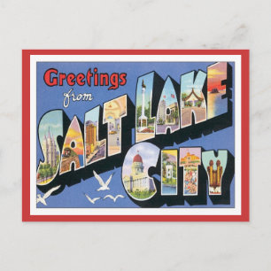 Cartão Postal Saudações De Salt Lake City Utah