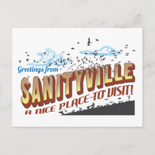 Cartão Postal Saudações de Sanityville - Um lugar agradável para