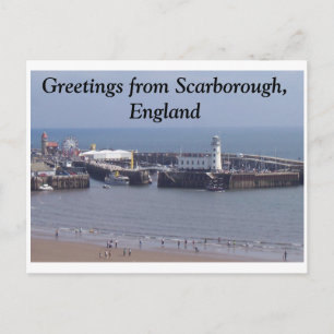 Cartão Postal Saudações de Scarborough, Inglaterra