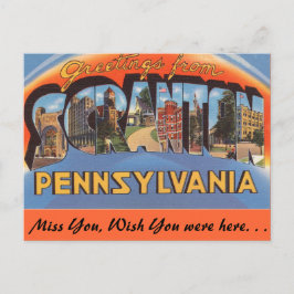 Cartão Postal Saudações de Scranton