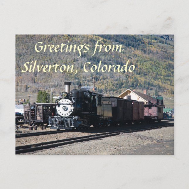 Cartão Postal Saudações de Silverton, Colorado (Frente)
