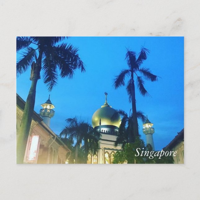 Cartão Postal Saudações de Singapura (Frente)