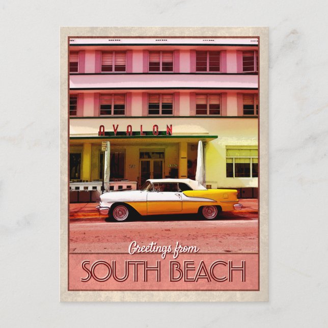 Cartão Postal Saudações de South Beach (Frente)
