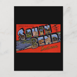 Cartão Postal Saudações de South Bend Indiana