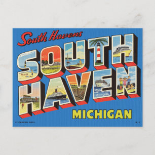 Cartão Postal Saudações de South Haven, Michigan