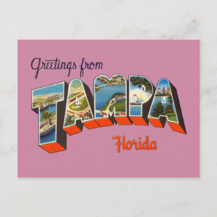 Cartão Postal Saudações de Tampa, Flórida