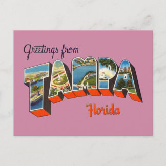 Cartão Postal Saudações de Tampa, Flórida