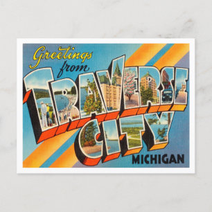 Cartão Postal Saudações de Traverse City, Michigan Viagem