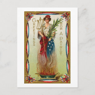 Cartão Postal Saudações de Um Patriota